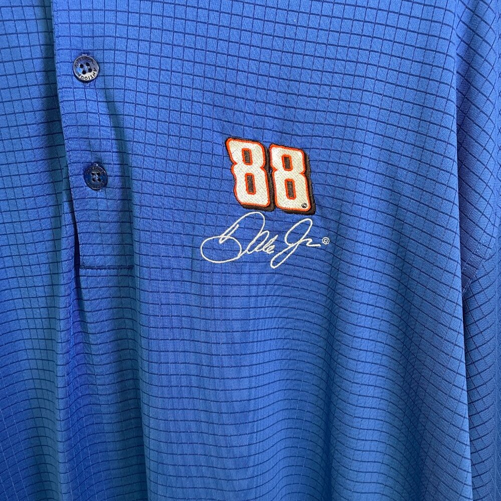 Men's 2XL Blue Antigua Dale Earnhardt Jr. Golf Polo Shirt - Picture 2 of 4